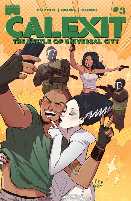 CALEXIT THE BATTLE OF UNIVERSAL CITY #3 (OF 3) CVR B ELISA POCETTA VAR (MR) - End Of The Earth Comics