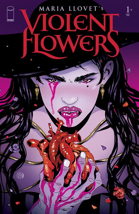 VIOLENT FLOWERS #1 (OF 4) CVR C MARIA LLOVET HEART VAR (MR) - End Of The Earth Comics