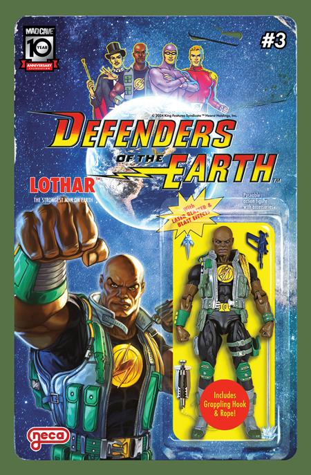 DEFENDERS OF THE EARTH #3 (OF 8) CVR B DJORDJE DJOKOVIC ACTION FIGURE COVER VAR - End Of The Earth Comics