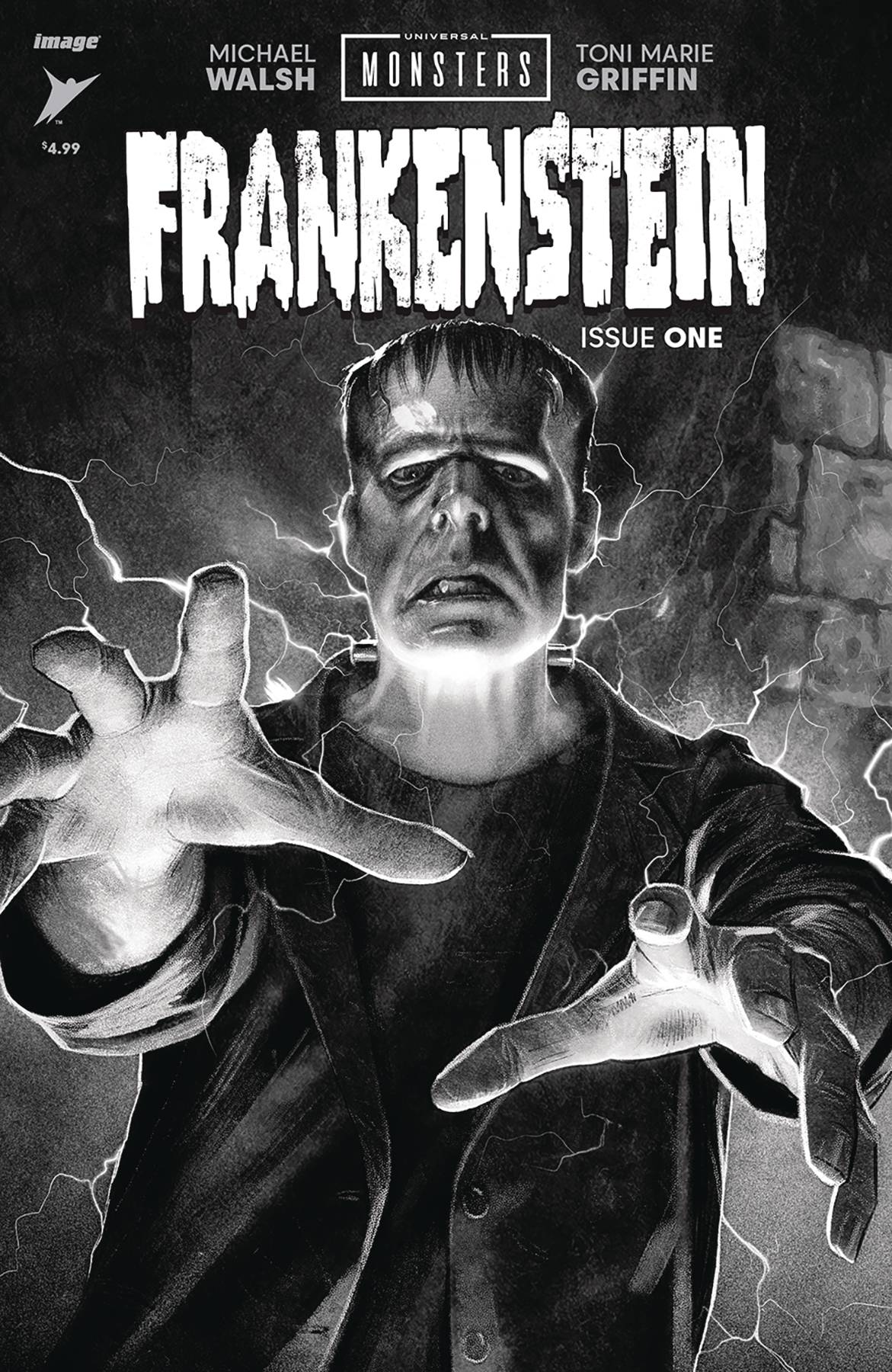 UNIVERSAL MONSTERS FRANKENSTEIN #1 (OF 4) CVR D INC 1:25 JOSHUA MIDDLETON CLASSIC HORROR BW VAR - End Of The Earth Comics