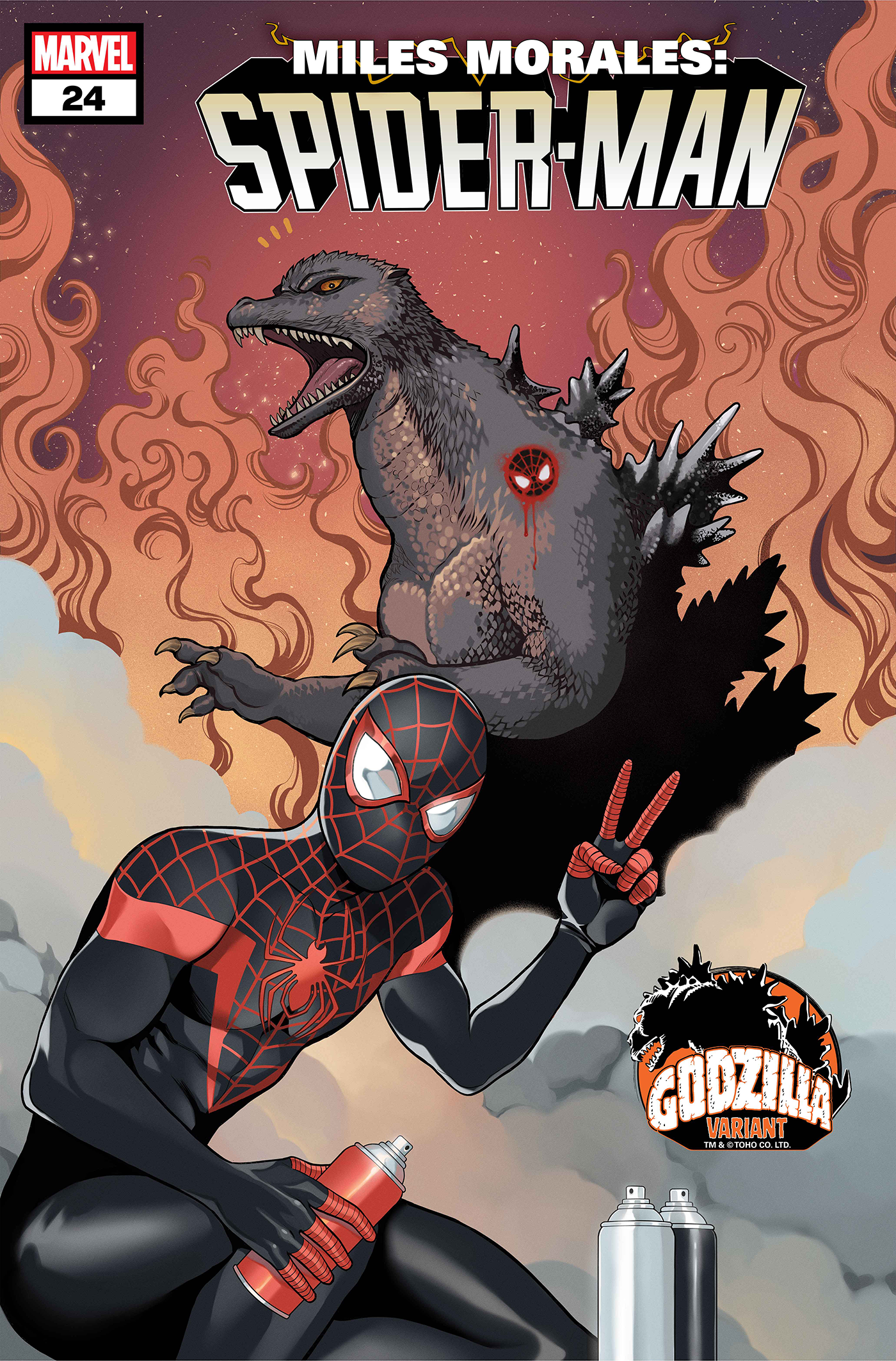 MILES MORALES: SPIDER-MAN #24 ROMY JONES GODZILLA VARIANT - End Of The Earth Comics