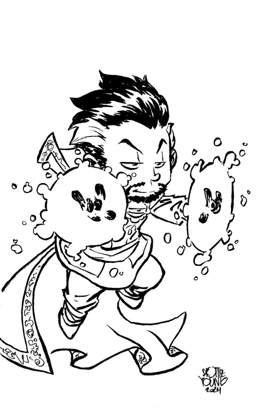 DOCTOR STRANGE #16 SKOTTIE YOUNG'S BIG MARVEL VIRGIN BLACK AND WHITE VARIANT [BH ] 1:50