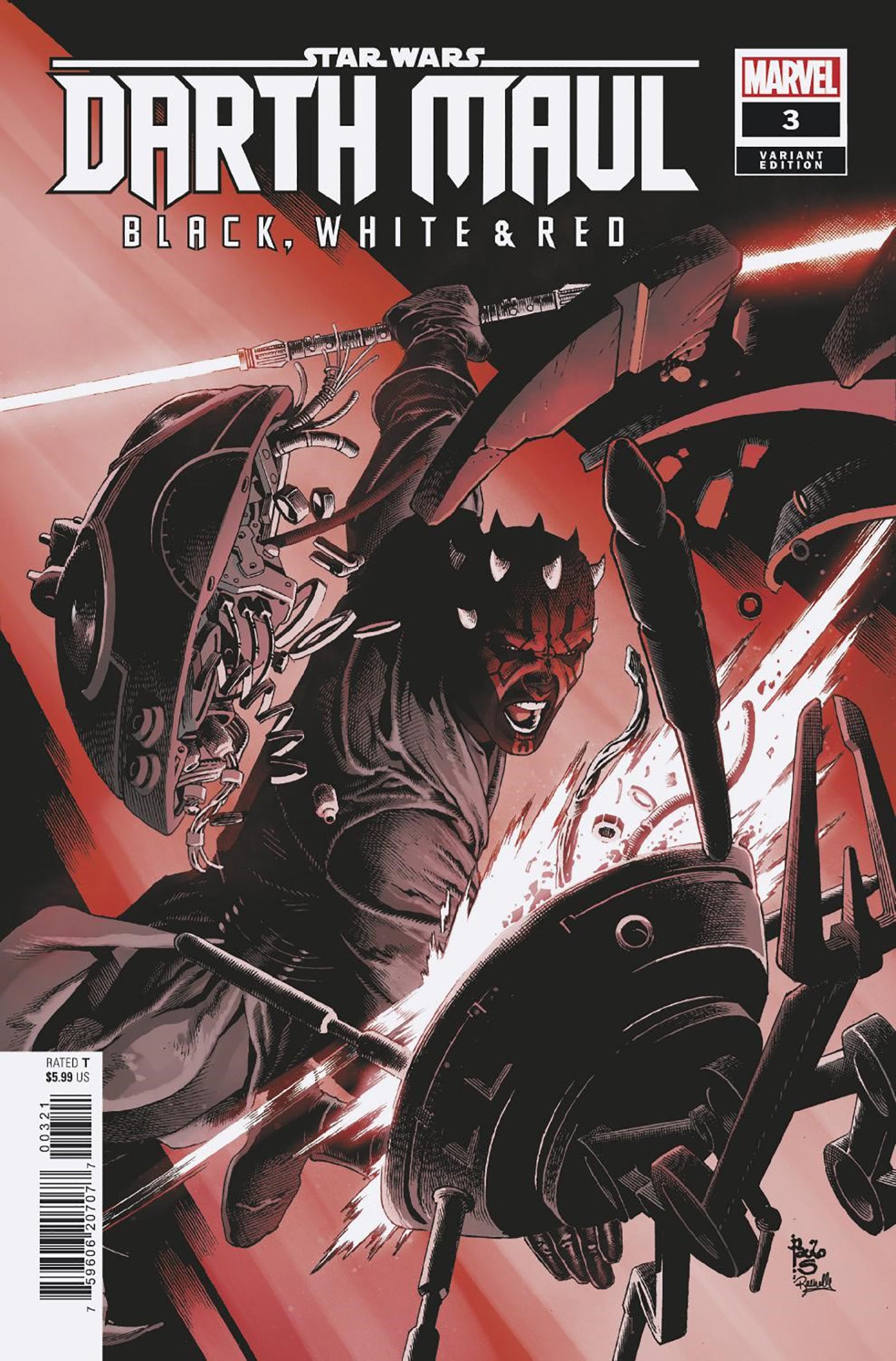 STAR WARS: DARTH MAUL - BLACK, WHITE & RED #3 PAULO SIQUEIRA VARIANT - End Of The Earth Comics