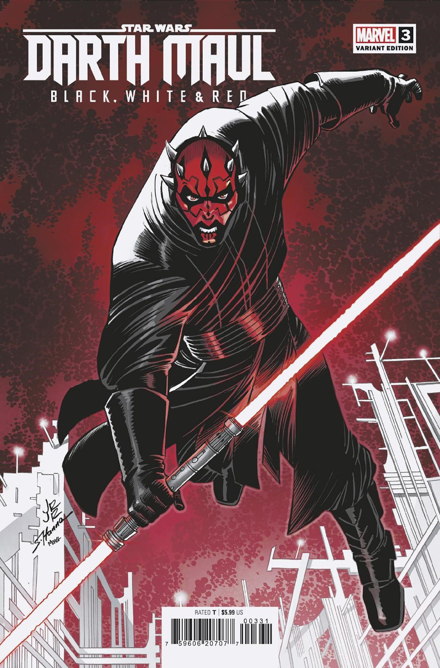 STAR WARS: DARTH MAUL - BLACK, WHITE & RED #3 JOHN ROMITA JR. VARIANT - End Of The Earth Comics