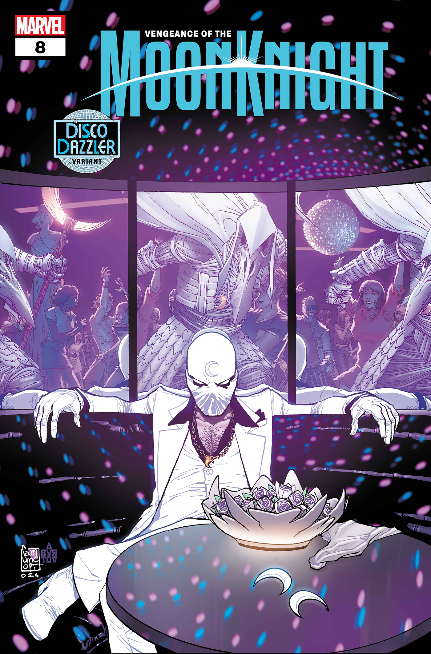 VENGEANCE OF THE MOON KNIGHT #8 GIUSEPPE CAMUNCOLI DISCO DAZZLER VARIANT - End Of The Earth Comics