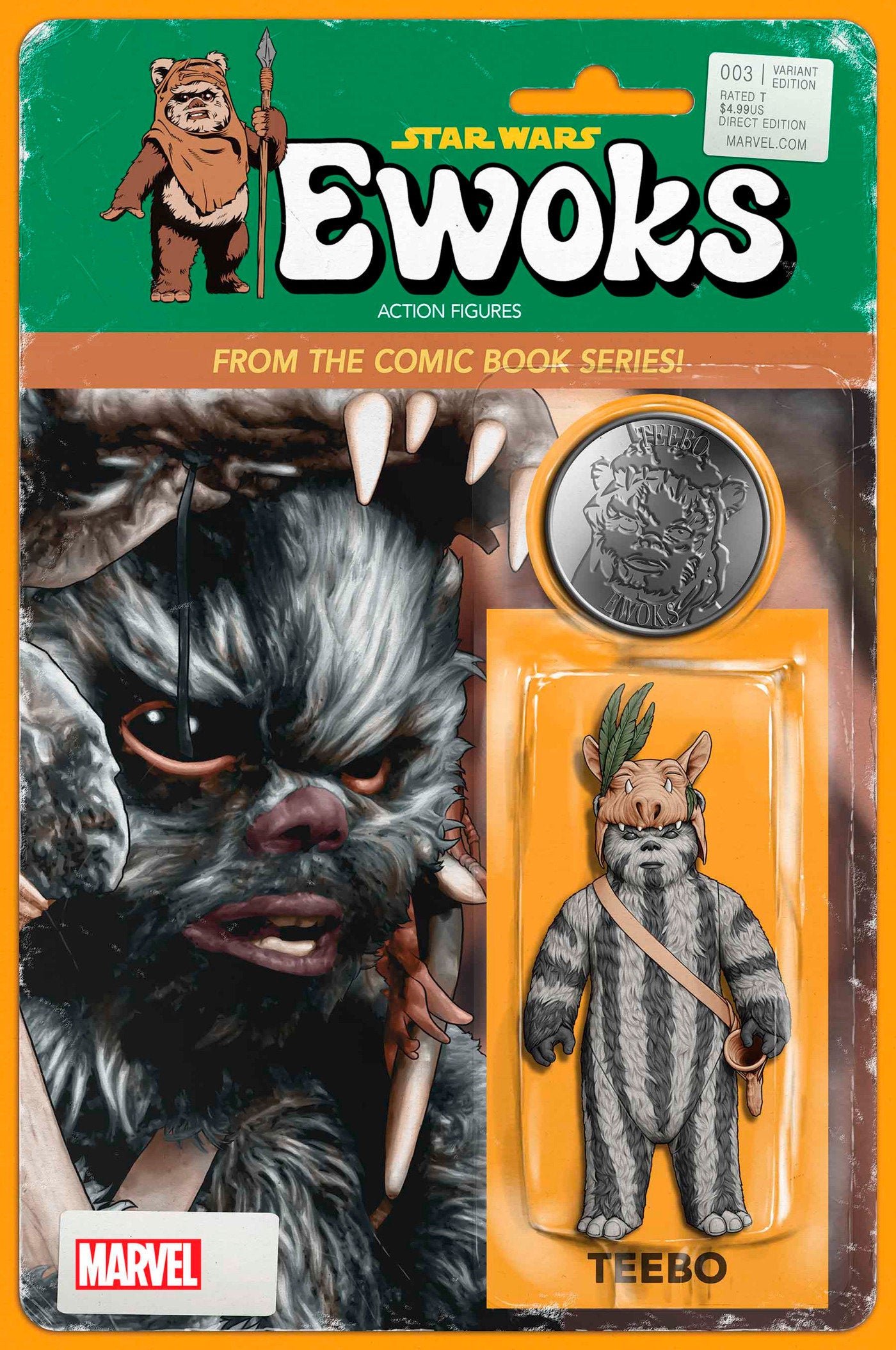 STAR WARS: EWOKS #3 JOHN TYLER CHRISTOPHER ACTION FIGURE VARIANT