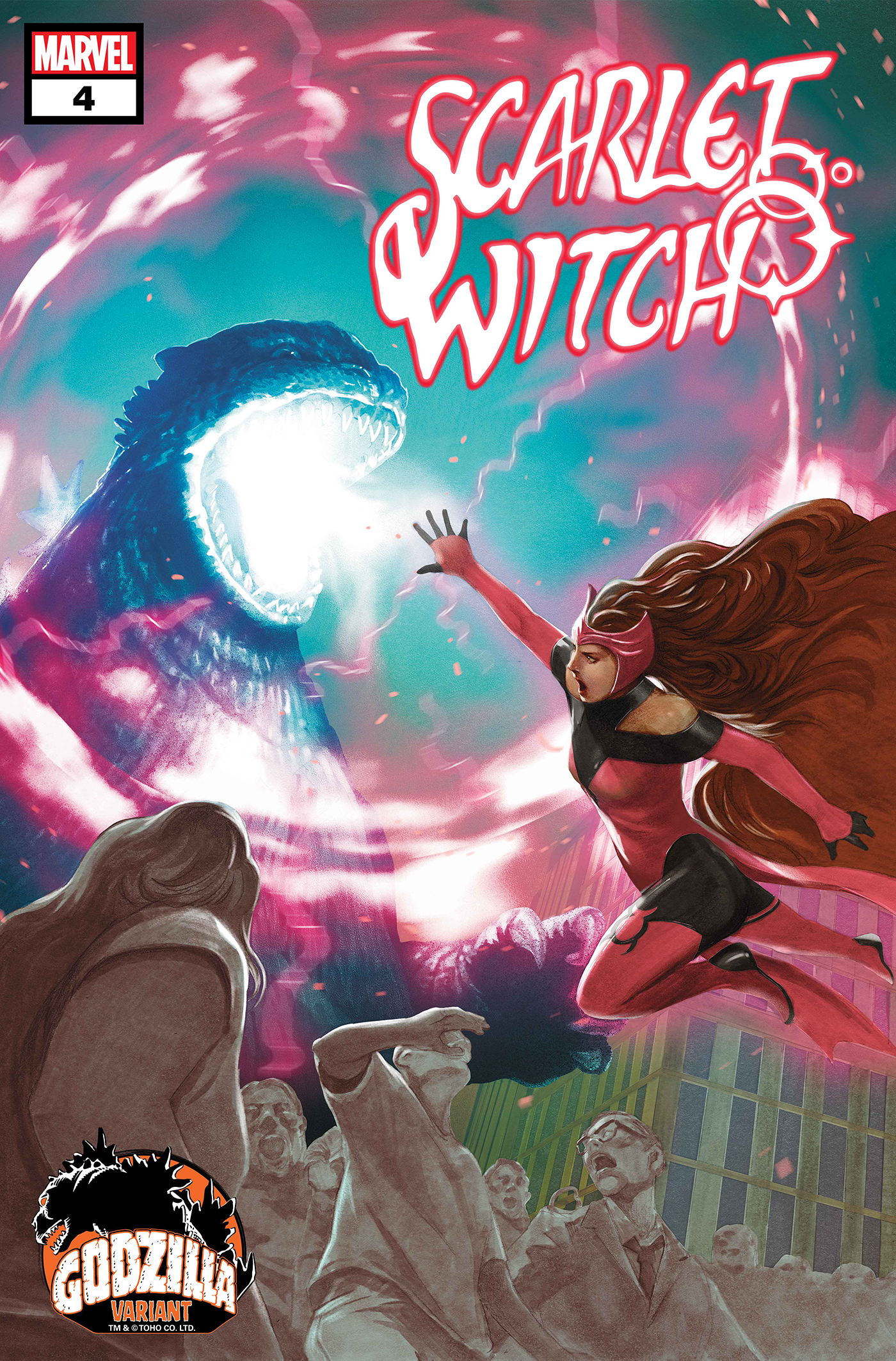 SCARLET WITCH #4 MITSUHIRO ARITA GODZILLA VARIANT - End Of The Earth Comics