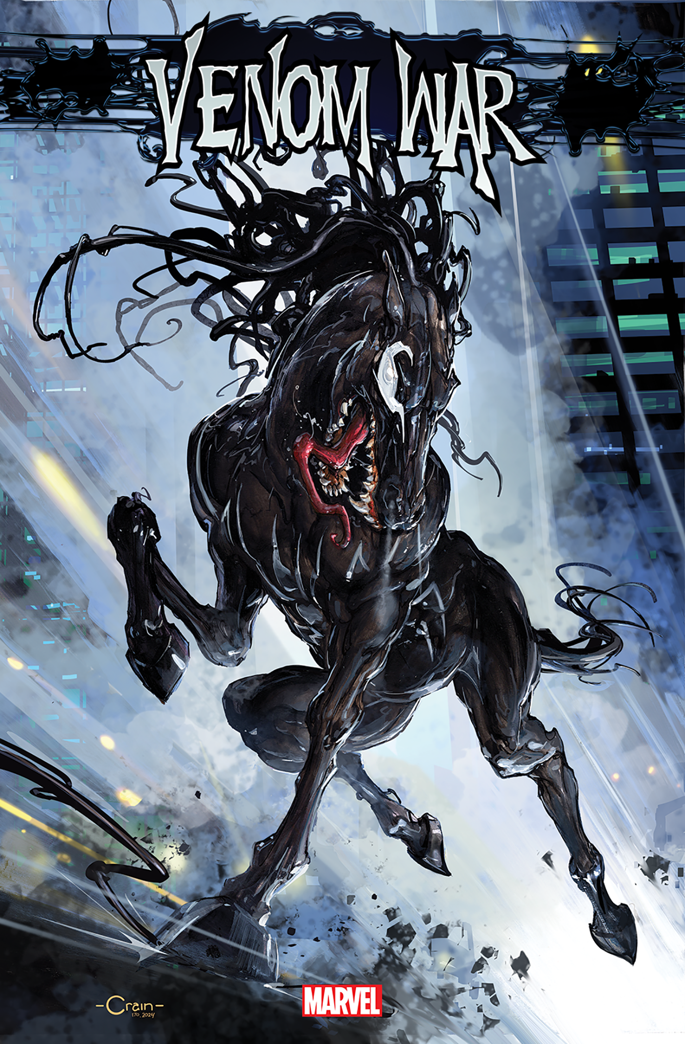 VENOM WAR #1 CLAYTON CRAIN VENOM HORSE VARIANT [VW] - End Of The Earth Comics