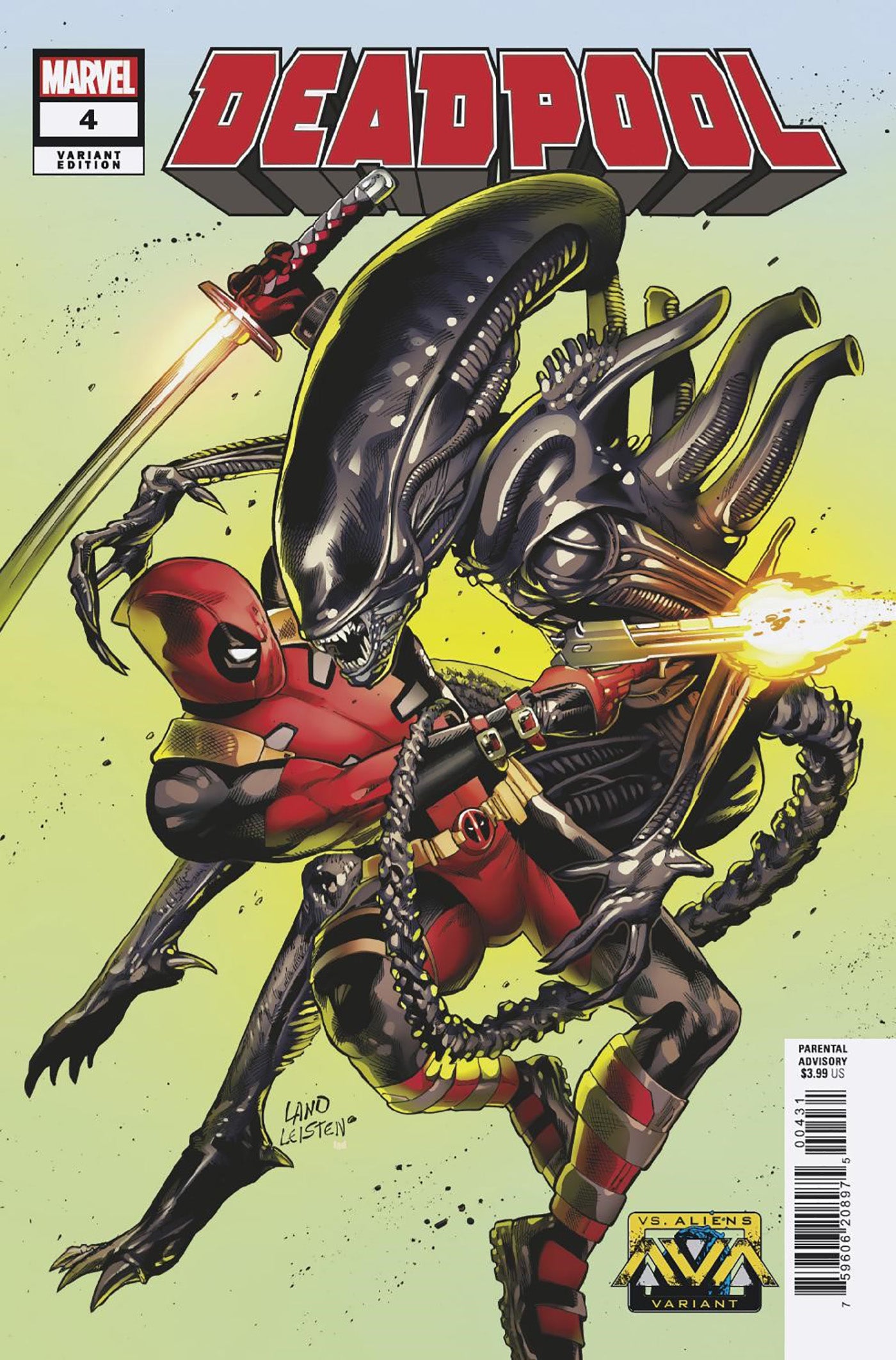 DEADPOOL #4 GREG LAND MARVEL VS. ALIEN VARIANT - End Of The Earth Comics