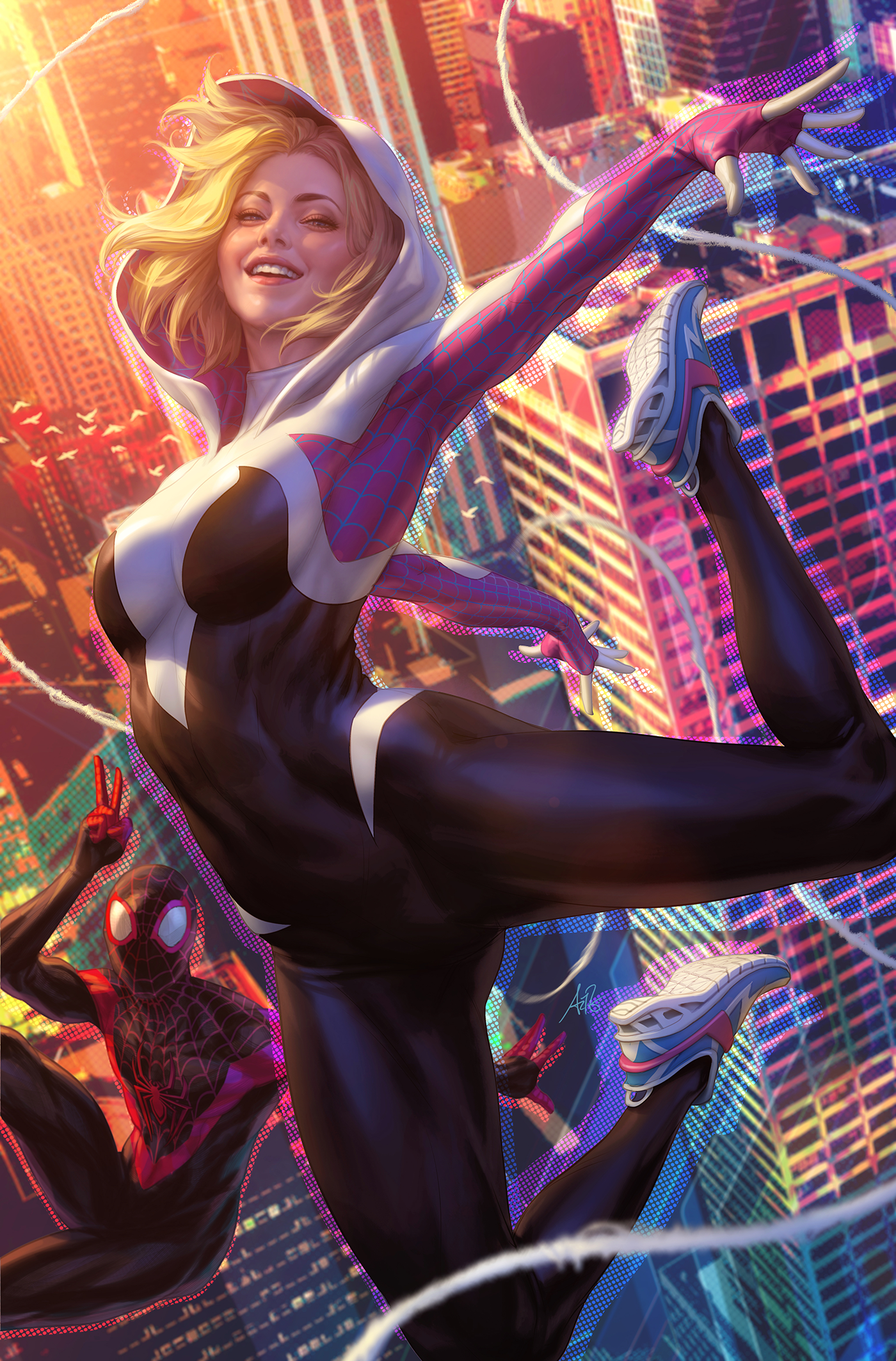 SPIDER-SOCIETY #1 ARTGERM SPIDER-GWEN VIRGIN VARIANT 1:100 - End Of The Earth Comics