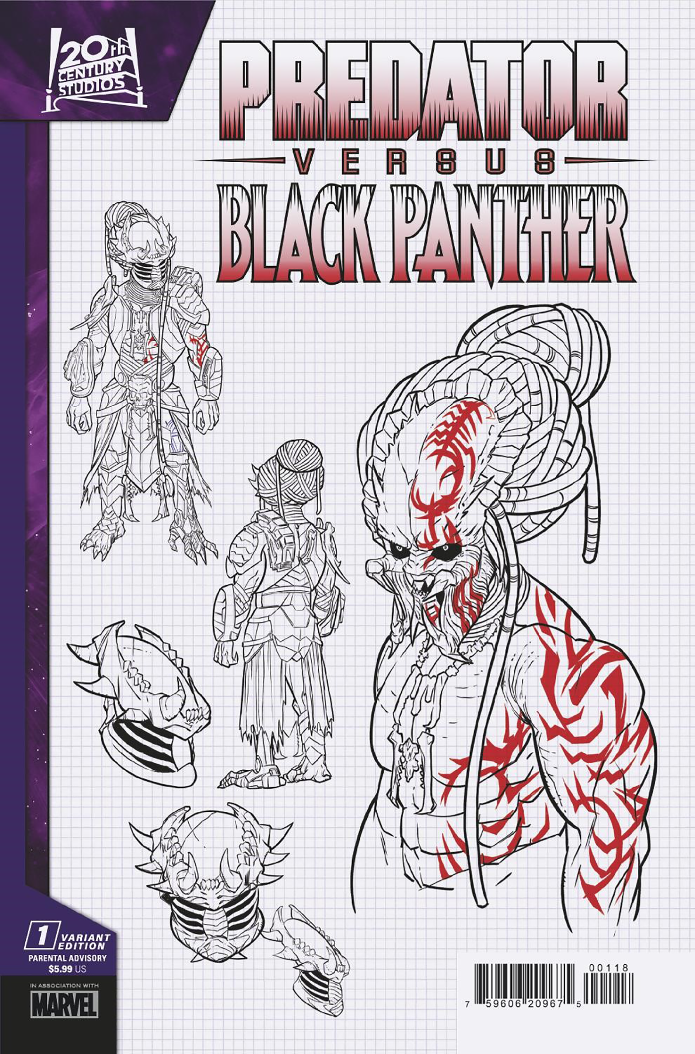 PREDATOR VS. BLACK PANTHER #1 CHRIS ALLEN DESIGN VARIANT 1:10 - End Of The Earth Comics