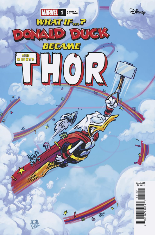 MARVEL & DISNEY: WHAT IF...? DONALD DUCK BECAME THOR #1 SKOTTIE YOUNG VARIANT - End Of The Earth Comics