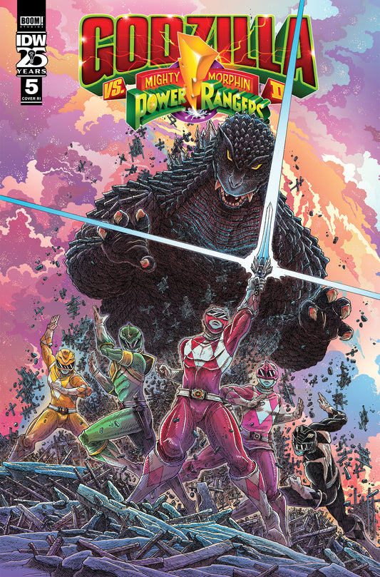 Godzilla Vs. The Mighty Morphin Power Rangers II #5 Variant RI (10) (Stokoe) - End Of The Earth Comics