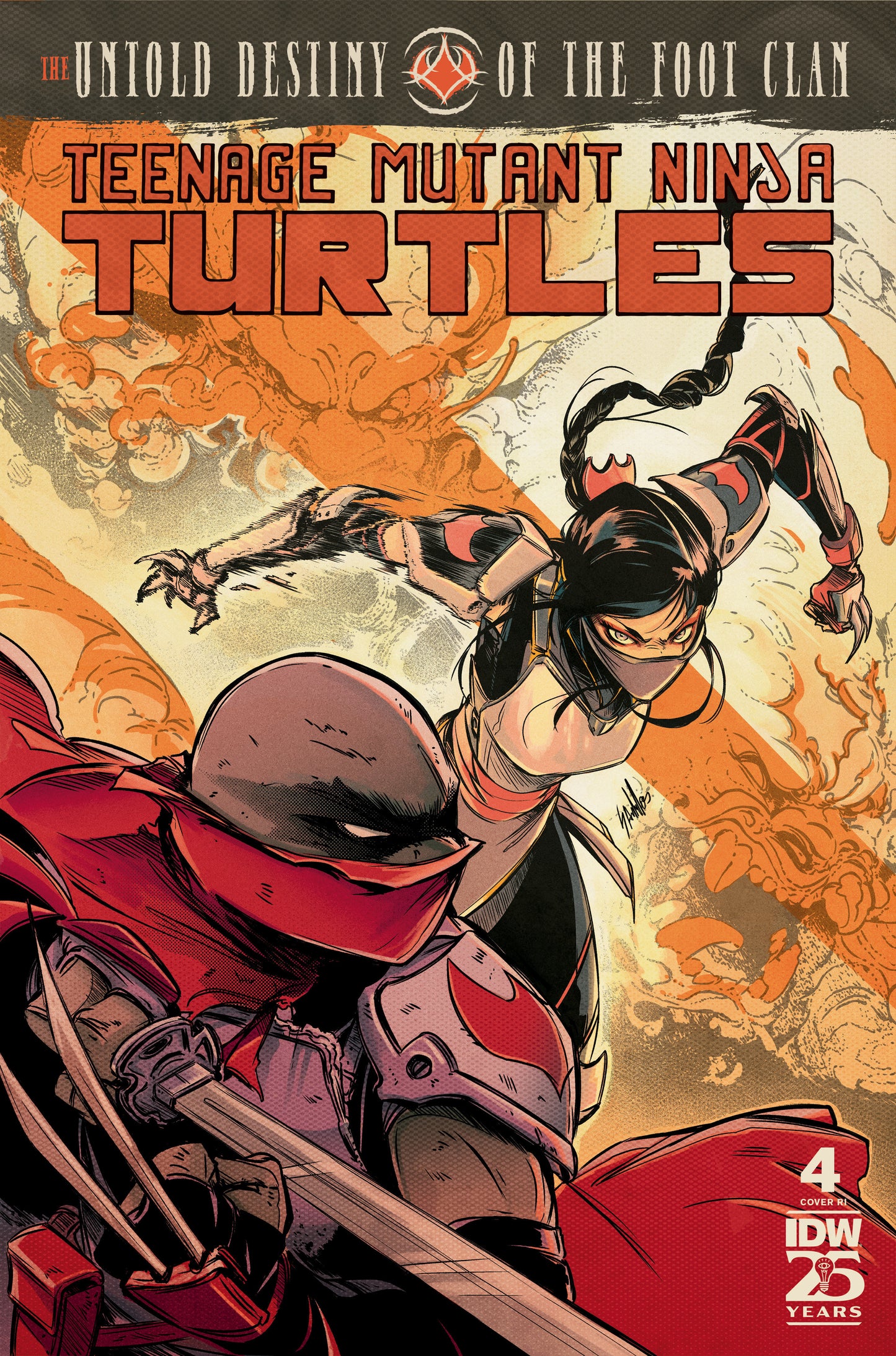 Teenage Mutant Ninja Turtles: The Untold Destiny of the Foot Clan #4 Variant RI (10) (Santtos) {{ End Of The Earth Comics }}