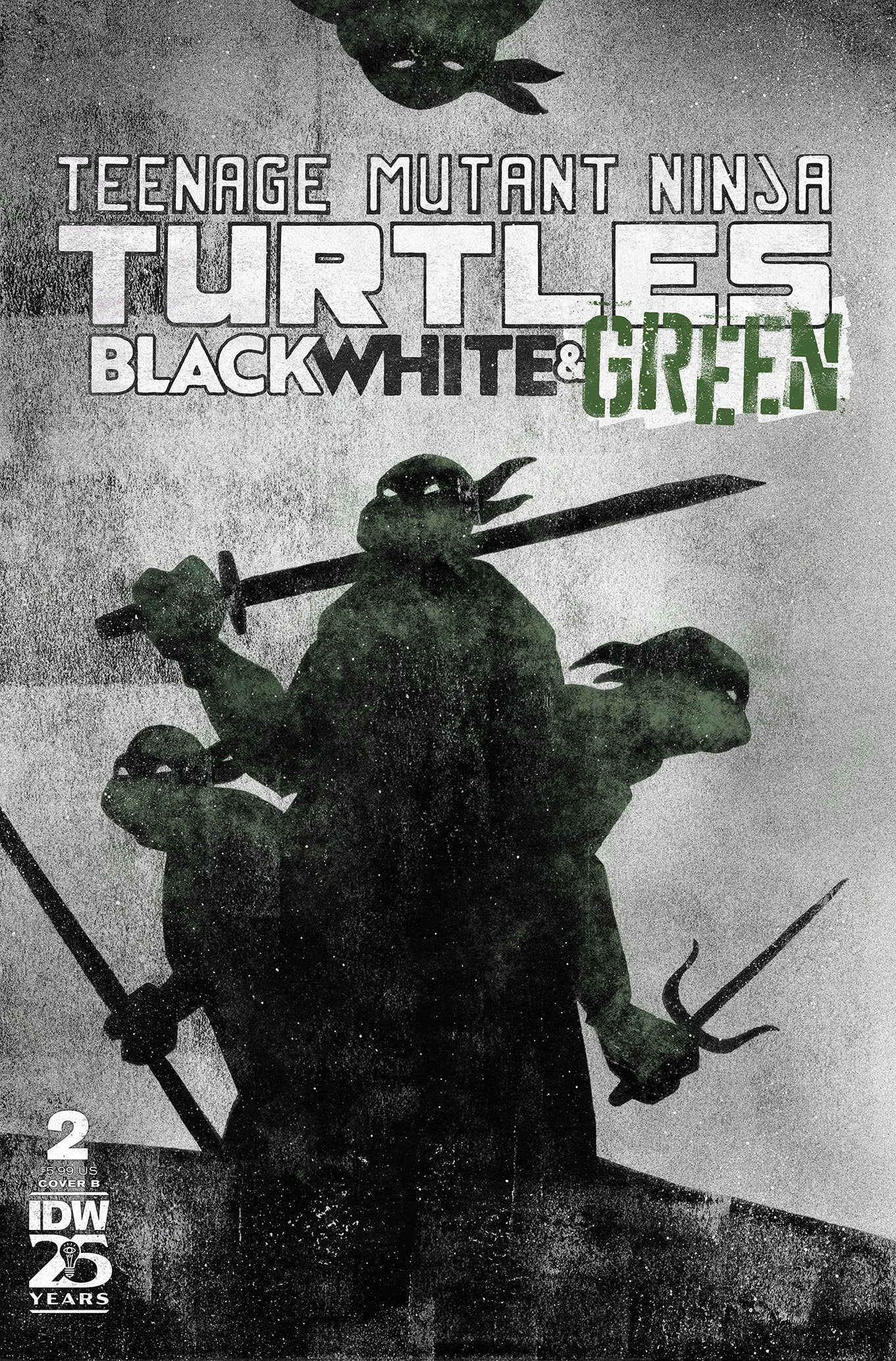 Teenage Mutant Ninja Turtles: Black, White, and Green #2 Variant B (Love) {{ End Of The Earth Comics }}