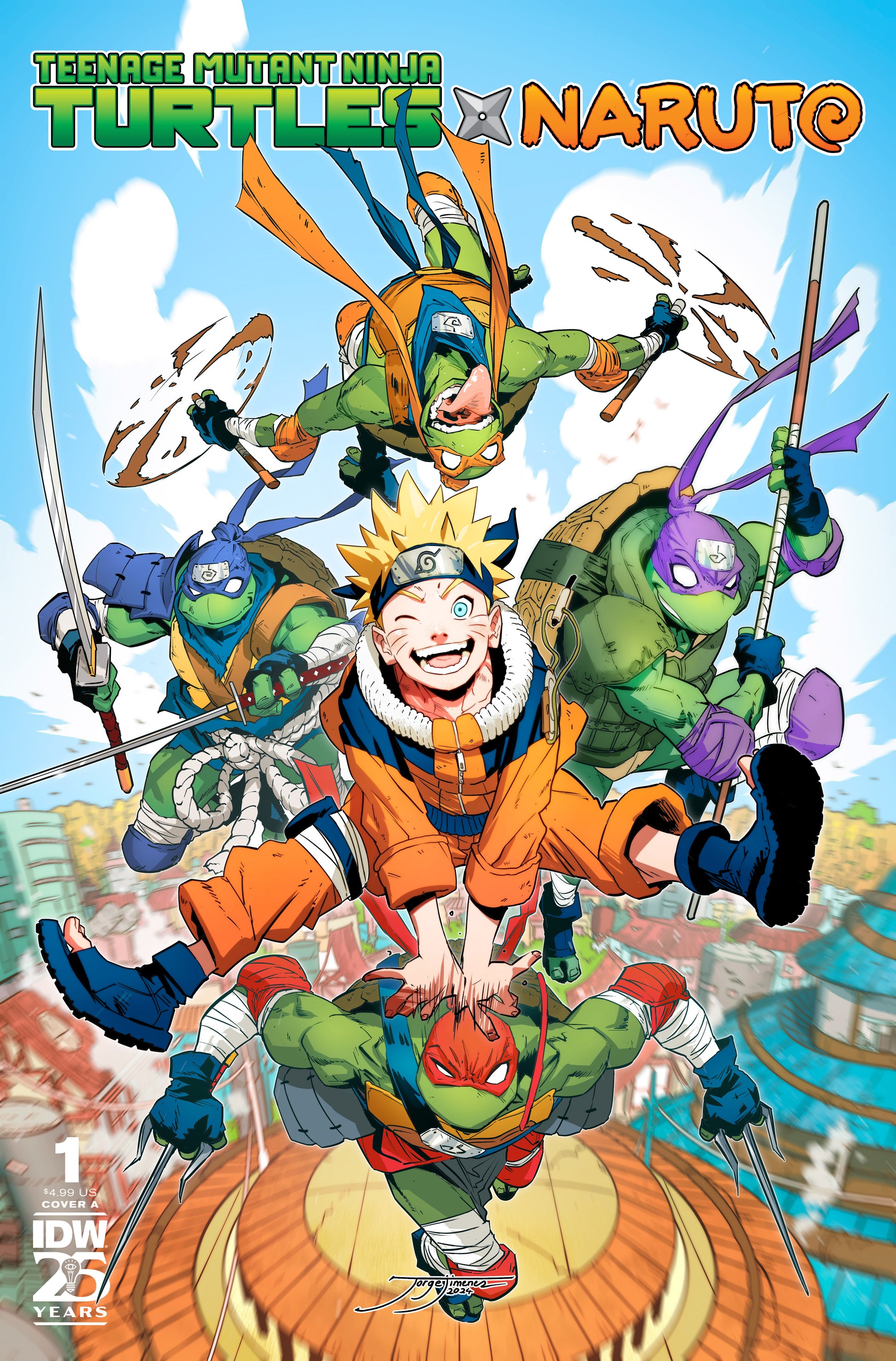 Teenage Mutant Ninja Turtles x Naruto #1 Cover A (Jiménez) - End Of The Earth Comics