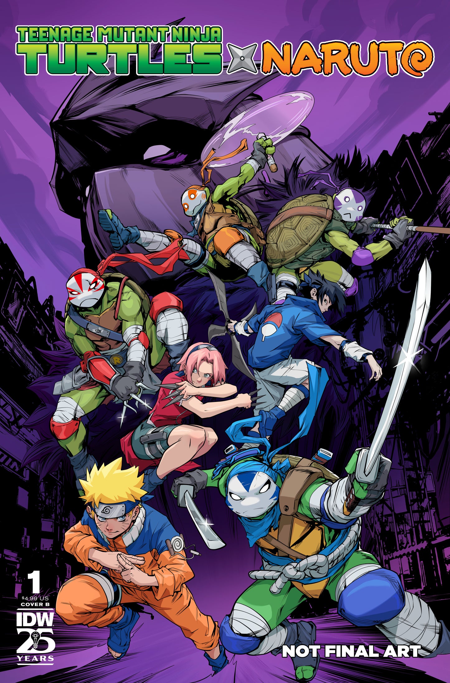 Teenage Mutant Ninja Turtles x Naruto #1 Variant B (Prasetya) - End Of The Earth Comics