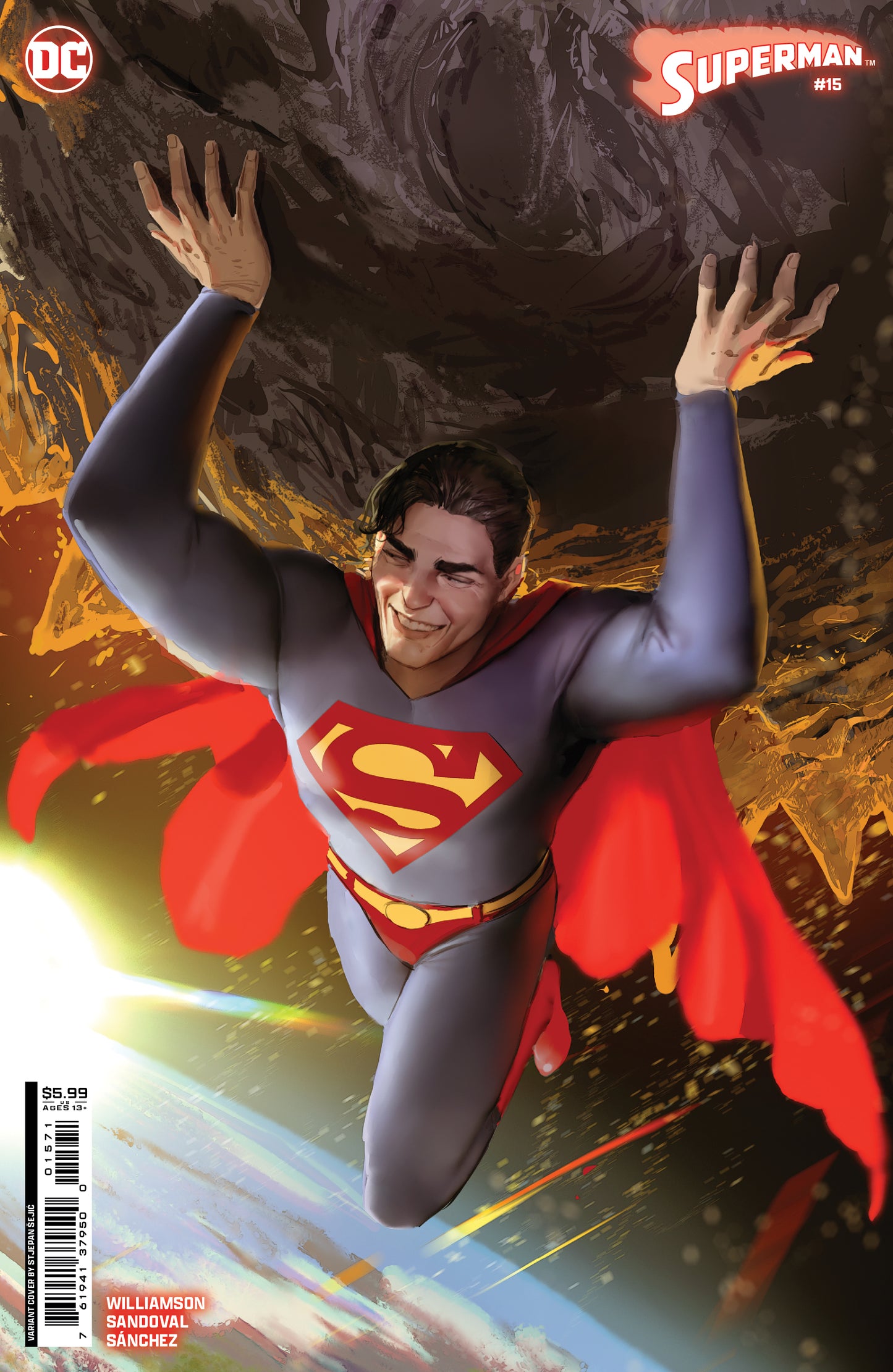 SUPERMAN #15 CVR B STJEPAN SEJIC CARD STOCK VAR (HOUSE OF BRAINIAC)(ABSOLUTE POWER) - End Of The Earth Comics