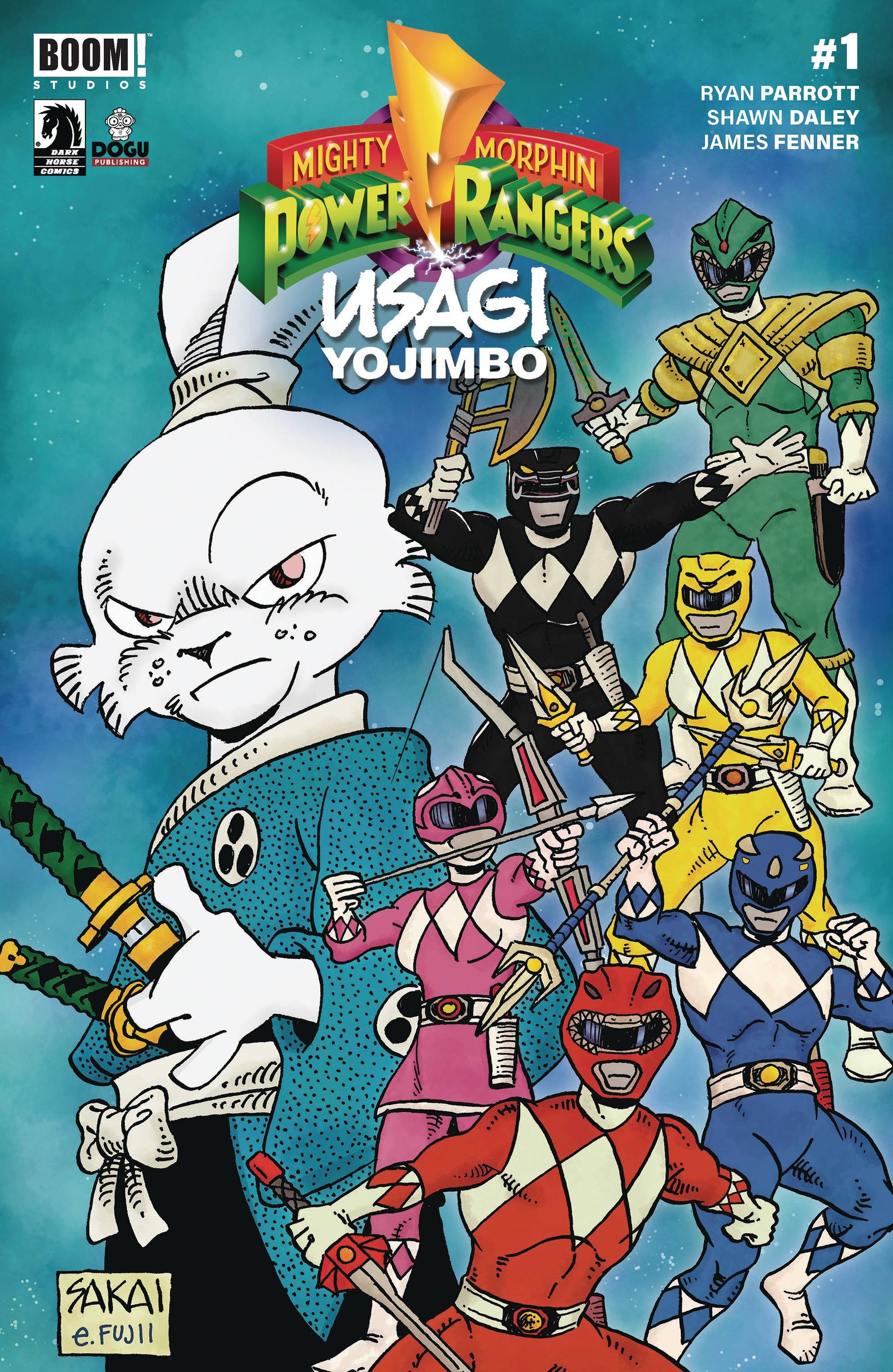 MIGHTY MORPHIN POWER RANGERS USAGI YOJIMBO #1 CVR B SAKAI (C - End Of The Earth Comics